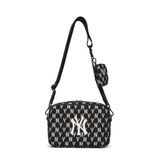  0432 - HÀNG CHÍNH HÃNG - TÚI MLB ĐEO CHÉO Monogram (LỚN) Cross Bag New York Yankees *BLACK* - Code: 3ACRM012N-50BKS 