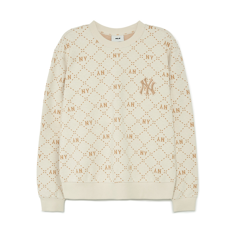  1647 - HÀNG CHÍNH HÃNG - ÁO SWEATER MLB DIA MONOGRAM NEW YORK 