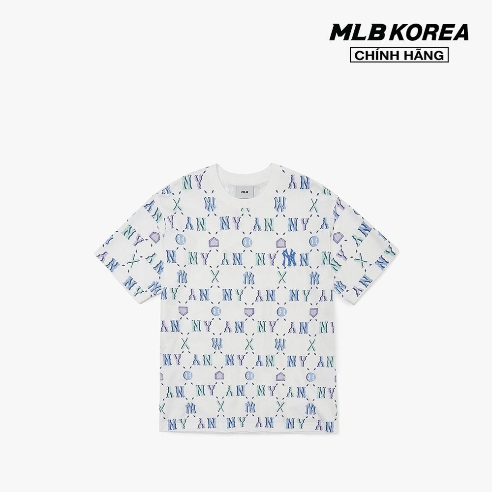  0870 - HÀNG CHÍNH HÃNG - ÁO THUN MLB Monogram - TRẮNG *MULTI* 