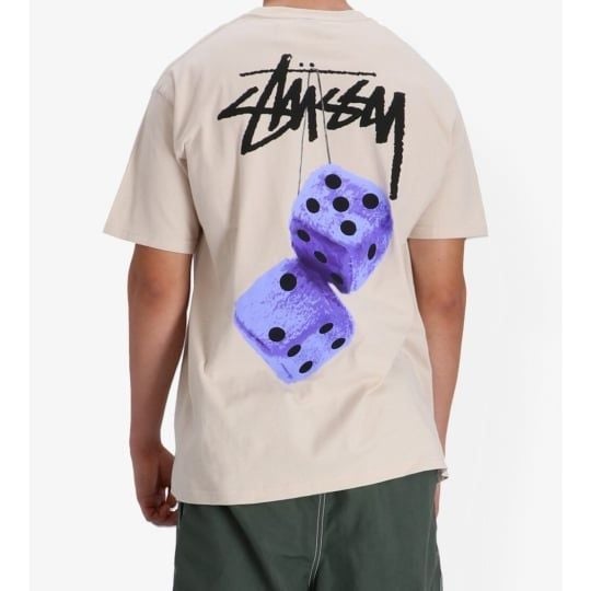  1136 - HÀNG CHÍNH HÃNG - ÁO THUN STUSSY -  STUSSY FUZZY DICE SMOKE 