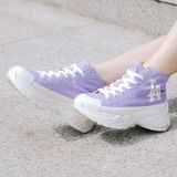  0898 - HÀNG CHÍNH HÃNG - GIÀY MLB CHUNKY HIGH - CỔ CAO (MÀU TÍM) - *PURPLE/YELLOW* - CODE: 32SHU1111-07V 