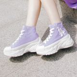  0898 - HÀNG CHÍNH HÃNG - GIÀY MLB CHUNKY HIGH - CỔ CAO (MÀU TÍM) - *PURPLE/YELLOW* - CODE: 32SHU1111-07V 