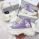  0898 - HÀNG CHÍNH HÃNG - GIÀY MLB CHUNKY HIGH - CỔ CAO (MÀU TÍM) - *PURPLE/YELLOW* - CODE: 32SHU1111-07V 