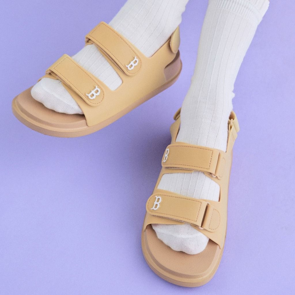  1077 - HÀNG CHÍNH HÃNG -  GIÀY SANDAL MLB - CAM ĐẤT - QUAI NHỰA - CODE: 3ASDCBS33-43SAL-1 