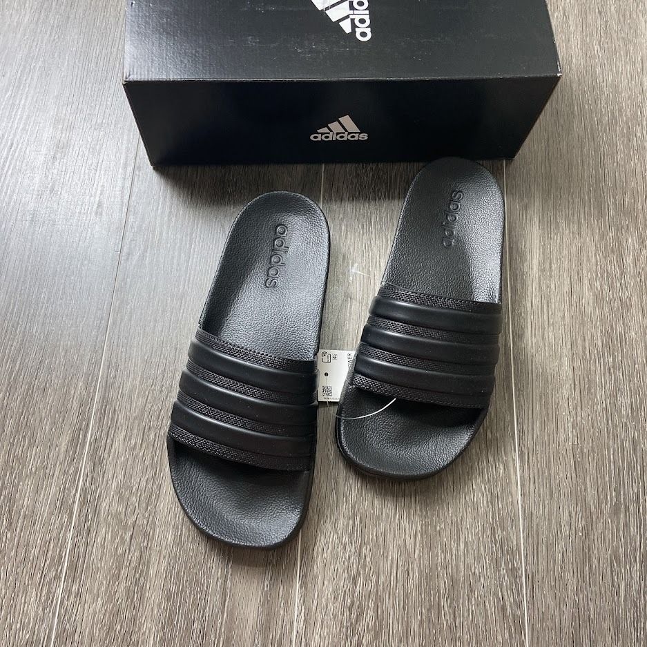  1082 - HÀNG CHÍNH HÃNG - DÉP ADIDAS LITE - TRIPLE BLACK - ĐEN FULL - Code: GZ1013 