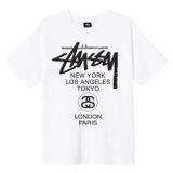  1128 - HÀNG CHÍNH HÃNG - ÁO THUN STUSSY -  STUSSY WORLD TOUR - WHITE 
