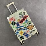  1127 - HÀNG CHÍNH HÃNG - Vali Adidas Sticker - NHỎ (Cabin Size - Xách Tay)  - MÀU TRẮNG KEM 