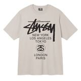  1133 - HÀNG CHÍNH HÃNG - ÁO THUN STUSSY -  STUSSY WORLD TOUR - BEGIE 