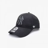  2304 - HÀNG CHÍNH HÃNG - MŨ - NÓN MLB 47 - NY ĐEN VIỀN TRẮNG 