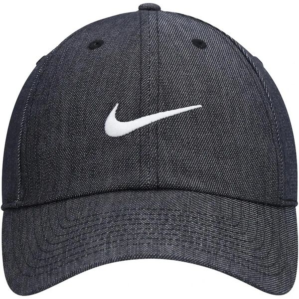  0054 - HÀNG CHÍNH HÃNG - MŨ - NÓN NIKE XÁM DENIM JEAN - SWOOSH TRẮNG - CODE DJ6220 010 