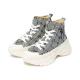  2545 - HÀNG CHÍNH HÃNG - GIÀY MLB CHUNKY HIGH - MONO NY YANKEES - DENIM XÁM - CODE: 3ASHU311N-50GRS 
