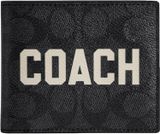  2552 - HÀNG CHÍNH HÃNG - VÍ COACH NGẮN - LOGO COACH TRẮNG - ĐEN 