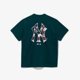  2099 - HÀNG CHÍNH HÃNG - ÁO THUN NEW ERA  - NEW YORK YANKEES INDEPENDENCE DAY T-SHIRT DEEP TEAL - CỜ MỸ - GREEN - XANH  SS24 - CODE: 14179162 