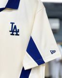  2605 - HÀNG CHÍNH HÃNG - ÁO THUN NEW ERA - POLO LOGO LA VIỀN XANH - KEM - CODE: 14113661 