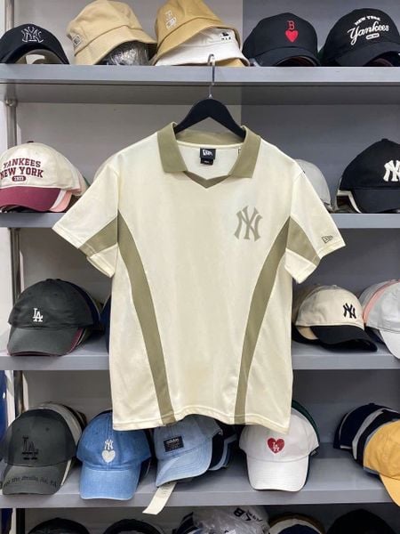  2612 - HÀNG CHÍNH HÃNG - ÁO THUN NEW ERA - POLO LOGO NY 1903 - KEM - CODE: 14113660 
