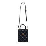  2127 - HÀNG CHÍNH HÃNG - TÚI MLB DIAMOND MONOGRAM MINI TOTE BAG NEW YORK YANKEES - BLACK - CODE: 7ACRMD34N-50BKS 