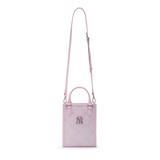  2128 - HÀNG CHÍNH HÃNG - TÚI MLB DIAMOND MONOGRAM MINI TOTE BAG NEW YORK YANKEES - PINK - CODE: 7ACRMD34N-50PKL 