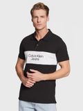  2040 - HÀNG CHÍNH HÃNG - ÁO POLO CALVIN KLEIN - ĐEN PHỐI TRẮNG 