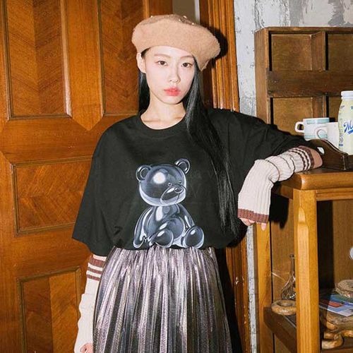  1292 - HÀNG CHÍNH HÃNG - ÁO PHÔNG ACMÉ DE LA VIE ADLV T-SHIRT METAL BEAR SHORT SLEEVE - ĐEN 