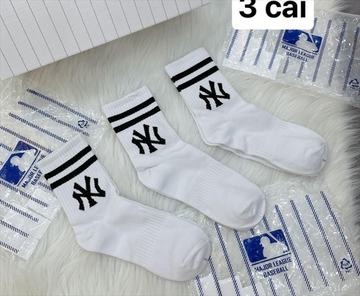  1276- HÀNG CHÍNH HÃNG - VỚ TẤT KOREA X MLB CỔ LỬNG - BOSTON NÂU ĐẤT / VER 2 [ 2023 ] - *WHITE 2 SỌC* 
