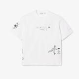  2704 - HÀNG CHÍNH HÃNG - ÁO THUN LACOSTE - LOGO THÊU - TRẮNG - CODE: TH1432 10 001 