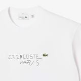  2704 - HÀNG CHÍNH HÃNG - ÁO THUN LACOSTE - LOGO THÊU - TRẮNG - CODE: TH1432 10 001 