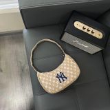  0399 - HÀNG CHÍNH HÃNG - TÚI MLB MONOGRAM HOBO BAG NEW YORK - NÂU - CODE: 32BG33111-50B 