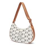  1244- HÀNG CHÍNH HÃNG - Túi MLB Monogram Jacquard Hobo Bag New York Yankees 3ABQL023N-50CRS 