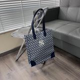  0436 - HÀNG CHÍNH HÃNG - Túi TOTE MLB họa tiết Monogram TOTE Shopping - *Xanh Denim* - Code: 3AORL031N-50NYS 