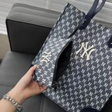  0436 - HÀNG CHÍNH HÃNG - Túi TOTE MLB họa tiết Monogram TOTE Shopping - *Xanh Denim* - Code: 3AORL031N-50NYS 