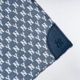  0397 - HÀNG CHÍNH HÃNG - Túi TOTE MLB họa tiết Monogram Jacquard TOTE Shopping - Xanh Navy 
