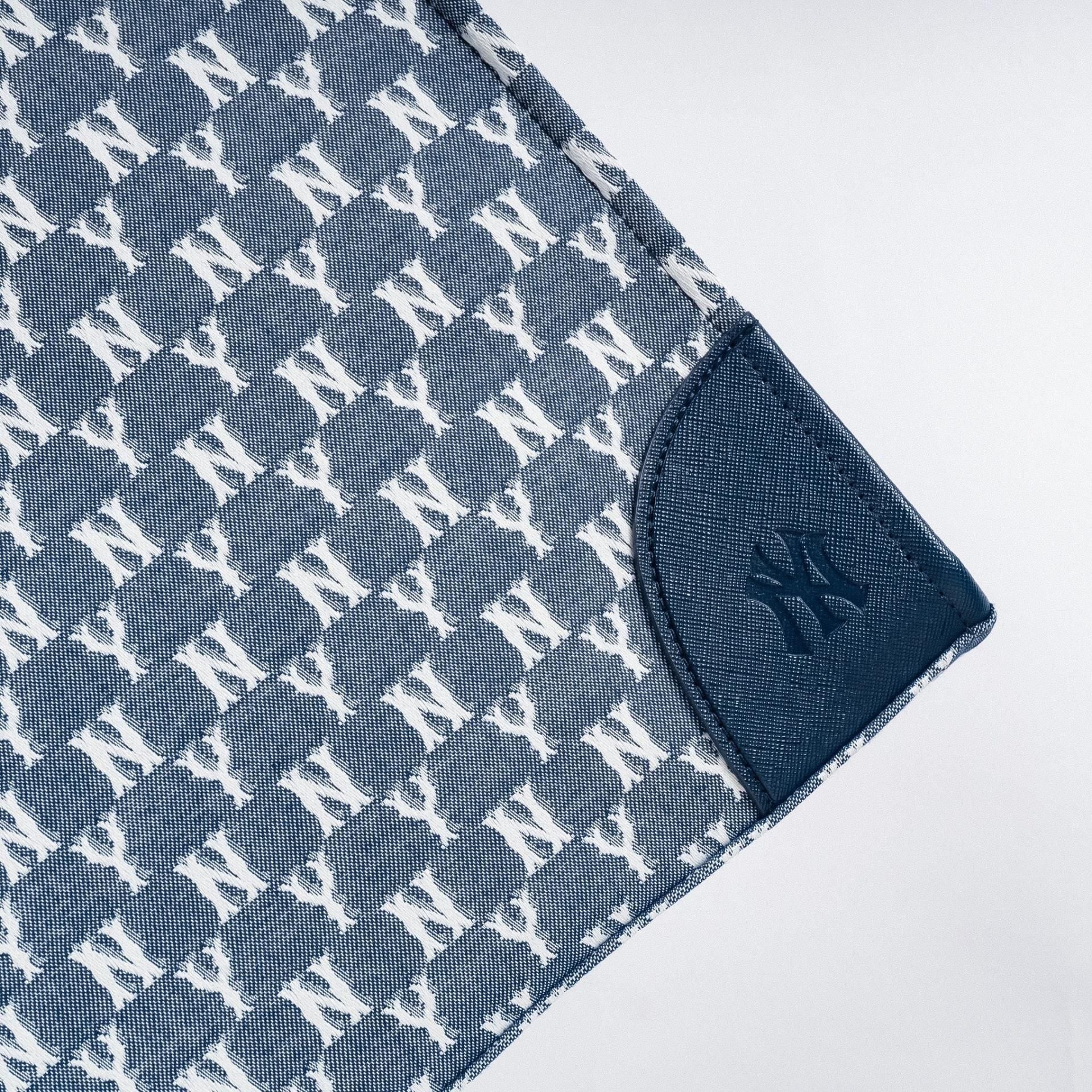  0397 - HÀNG CHÍNH HÃNG - Túi TOTE MLB họa tiết Monogram Jacquard TOTE Shopping - Xanh Navy 