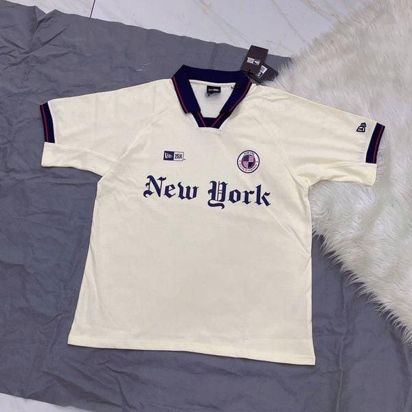  2720 - HÀNG CHÍNH HÃNG - ÁO THUN NEW ERA - POLO CỜ MỸ - KEM - CODE: 15488868 
