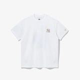  0855 - HÀNG CHÍNH HÃNG - ÁO THUN NEW ERA - LOGO NY  VIỀN GOLD TRẮNG - *WHITE* - Code: 12360541 