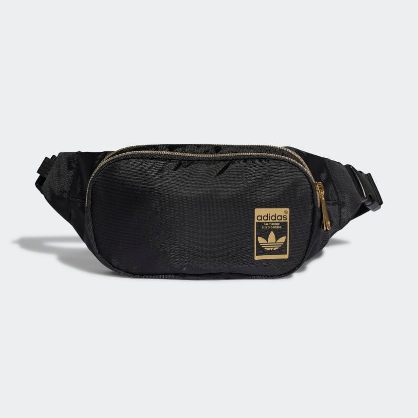 Black adidas Originals Adicolor Classic Waist Bag | JD Sports UK