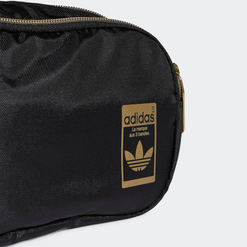  0245 - TÚI ĐEO CHÉO HOT HIT ADIDAS WAIST BAG - *Black/Gold* - Code: GF3200 
