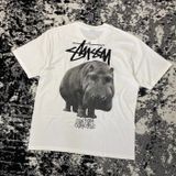  1143 - HÀNG CHÍNH HÃNG - ÁO THUN STUSSY -  STUSSY BIG HIPPO - WHITE 