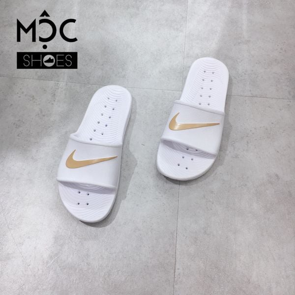  0051 - HÀNG CHÍNH HÃNG - DÉP NIKE KAWA SHOWER - *WHITE/YELLOW LOGO* - 2021** - Code: 832528 
