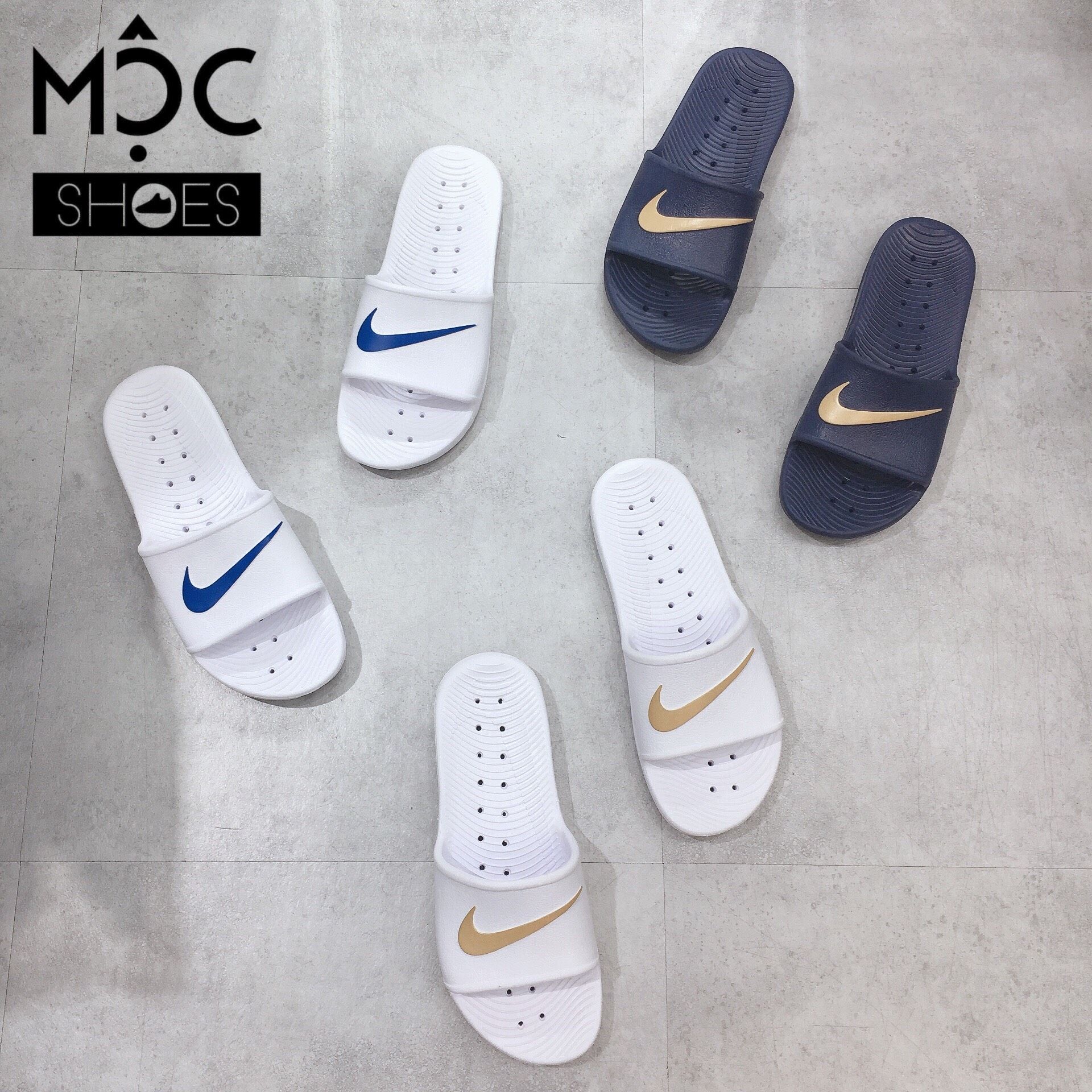  0051 - HÀNG CHÍNH HÃNG - DÉP NIKE KAWA SHOWER - *WHITE/YELLOW LOGO* - 2021** - Code: 832528 