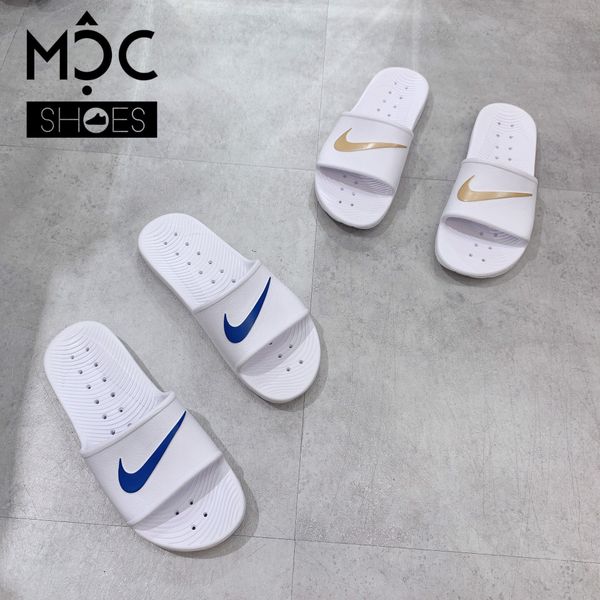  0051 - HÀNG CHÍNH HÃNG - DÉP NIKE KAWA SHOWER - *WHITE/YELLOW LOGO* - 2021** - Code: 832528 