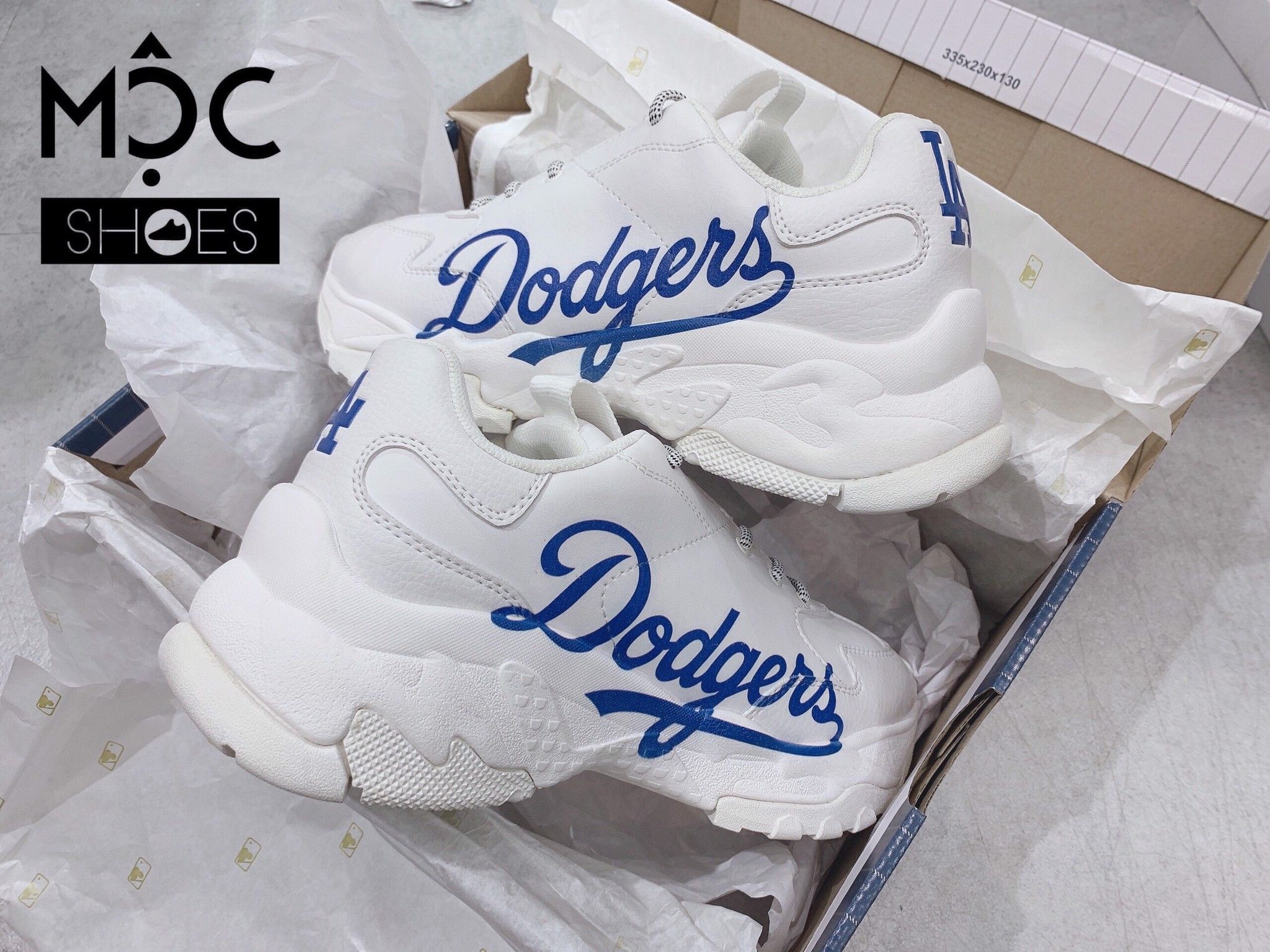  0030 - HÀNG CHÍNH HÃNG - GIÀY SNEAKER MLB BIG BALL CHUNKY DODGER - *MÀU TRẮNG LOGO XANH* - 2021** - Code: 32SHC2011 07W 