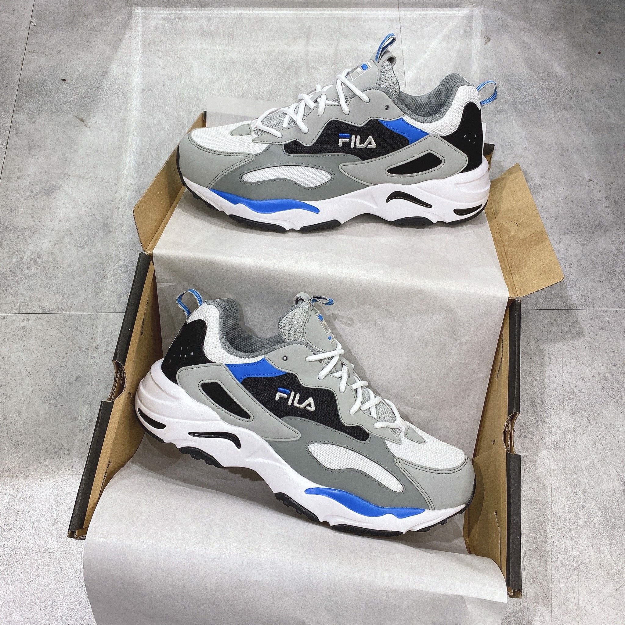  0136 - HÀNG CHÍNH HÃNG - GIÀY FILA RAY TRACER BTS GREY - *XÁM/XANH* - 2021** - Code: 1RM01153 