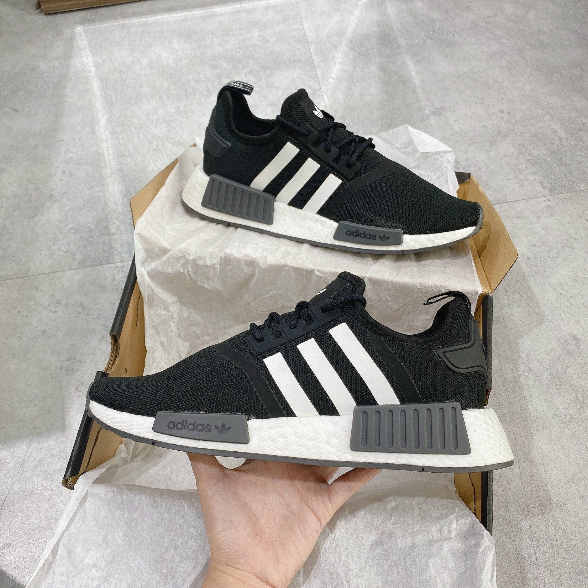  0174 - HÀNG CHÍNH HÃNG - GIÀY ADIDAS NMD (0.5) - TPU - Đen Sọc Trắng 