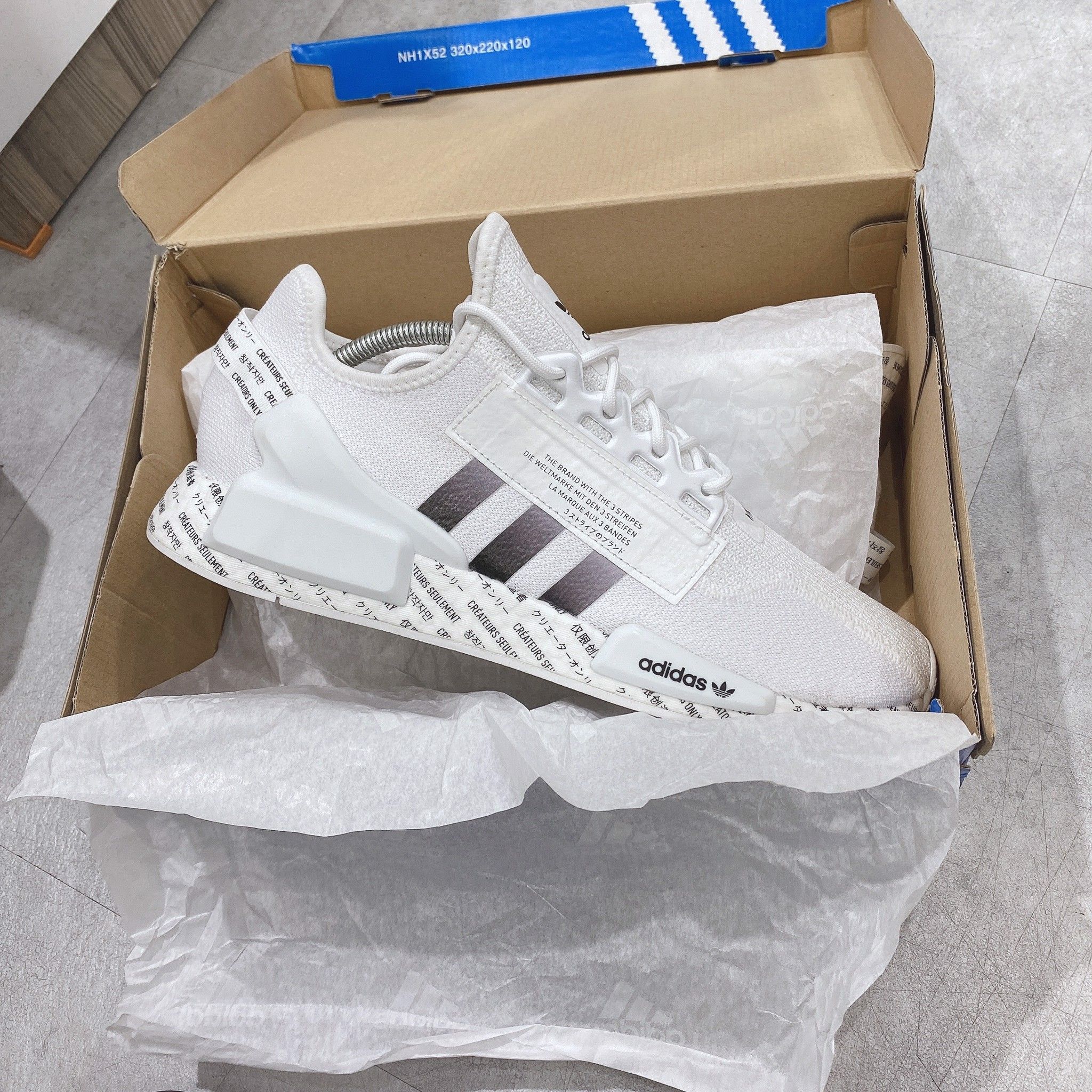  0181 - HÀNG CHÍNH HÃNG - GIÀY ADIDAS NMD (8) - TPU - Trắng - Logo Đế 