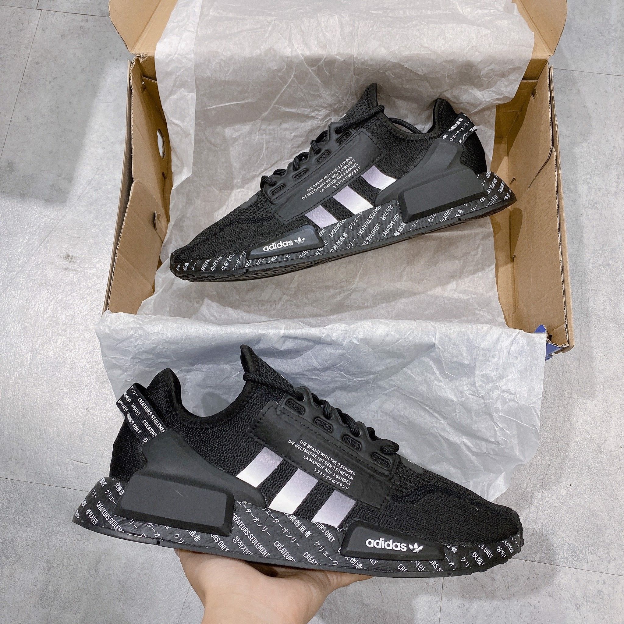  0180 - HÀNG CHÍNH HÃNG - GIÀY ADIDAS NMD (7) - TPU - Đen - Logo Đế 