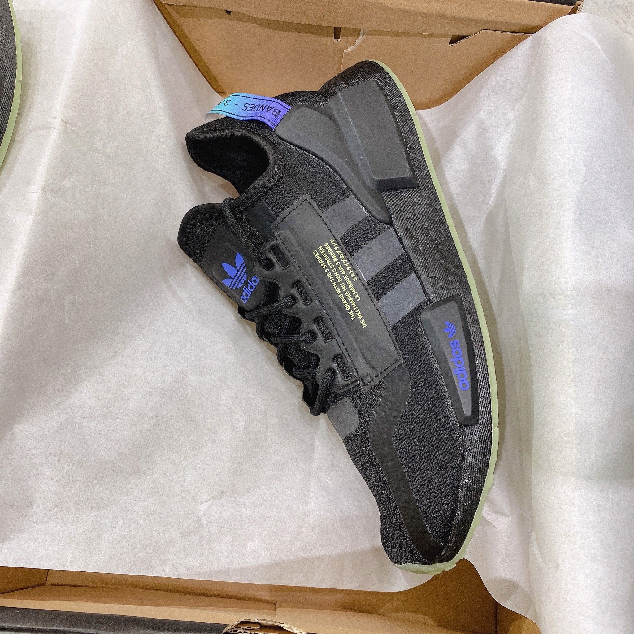  0176 - HÀNG CHÍNH HÃNG - GIÀY ADIDAS NMD (2) - TPU - Đen Dạ Quang 