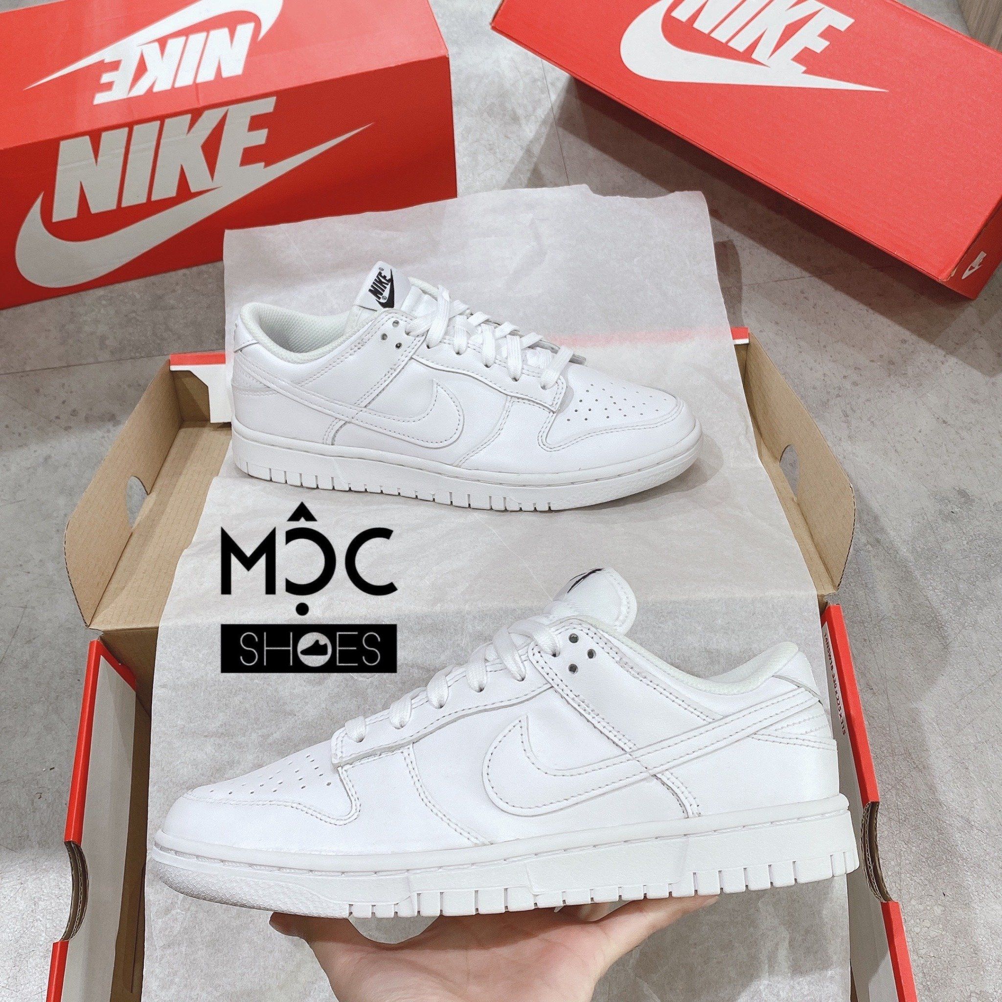  0206 - HÀNG CHÍNH HÃNG - GIÀY NIKE DUNK LOW- *ALL WHITE* - 2022** - Code: (2) 