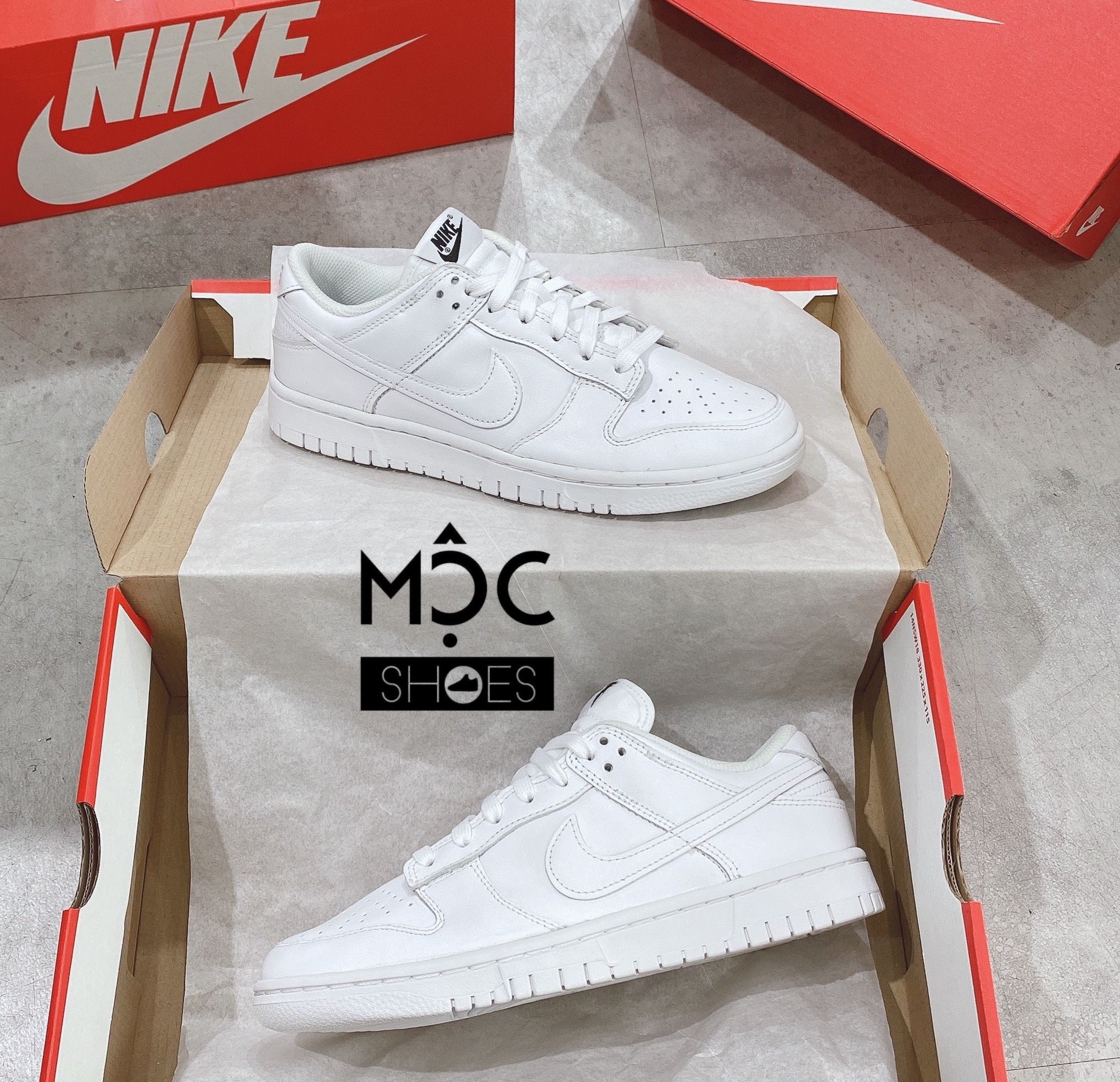  0206 - HÀNG CHÍNH HÃNG - GIÀY NIKE DUNK LOW- *ALL WHITE* - 2022** - Code: (2) 