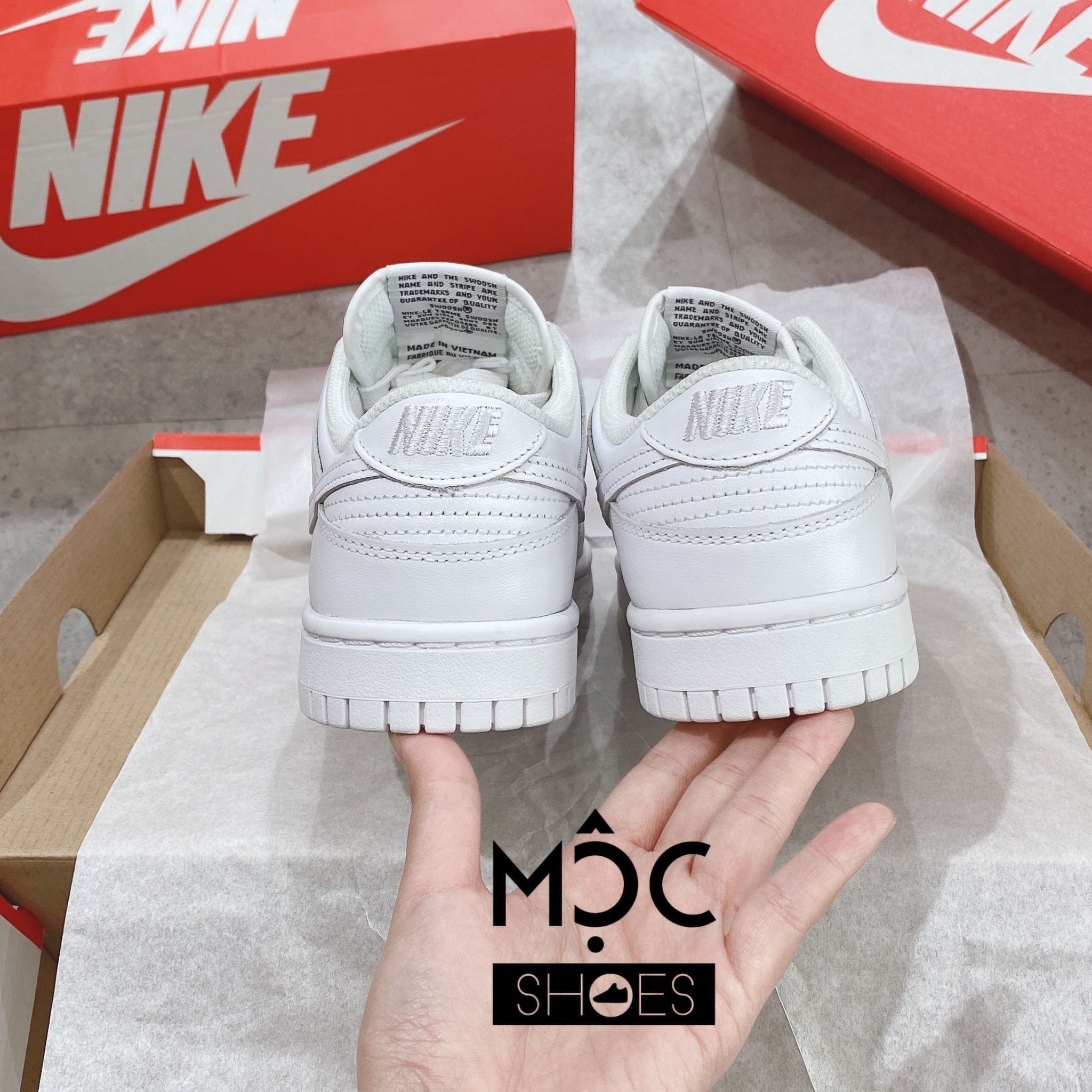  0206 - HÀNG CHÍNH HÃNG - GIÀY NIKE DUNK LOW- *ALL WHITE* - 2022** - Code: (2) 