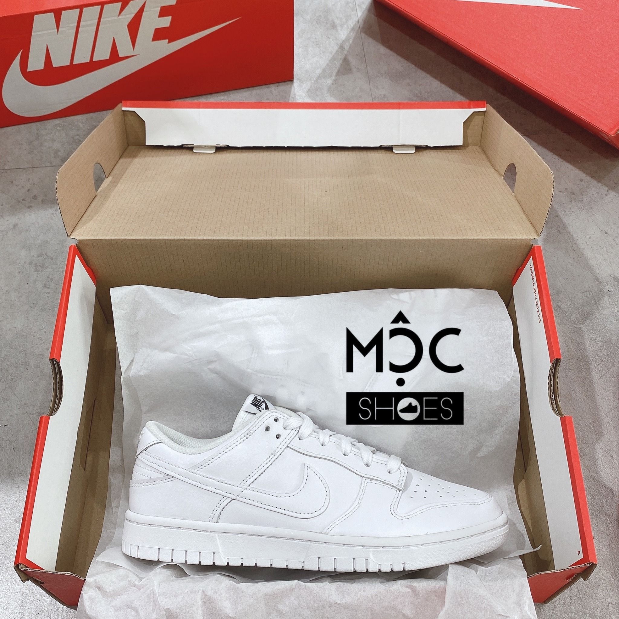  0206 - HÀNG CHÍNH HÃNG - GIÀY NIKE DUNK LOW- *ALL WHITE* - 2022** - Code: (2) 